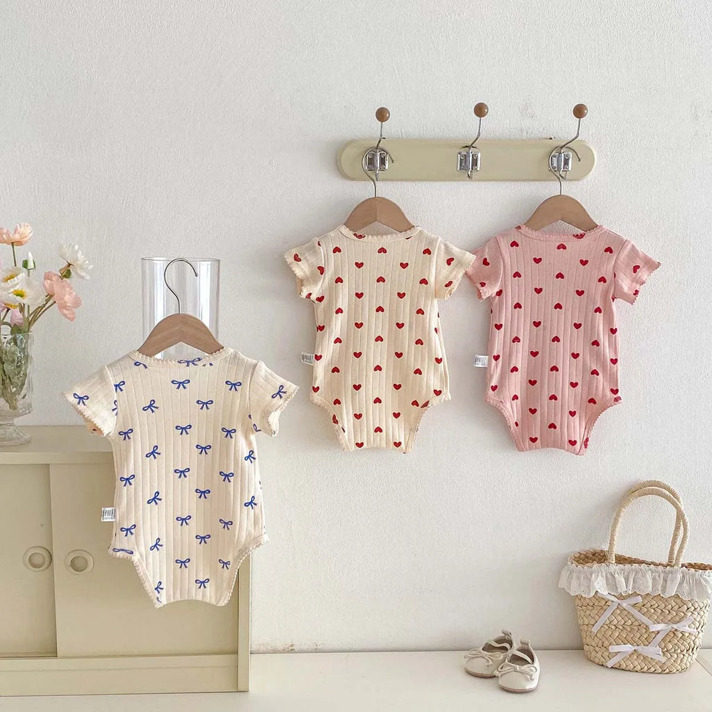 Printed Short-Sleeved Baby Bodysuit side view
