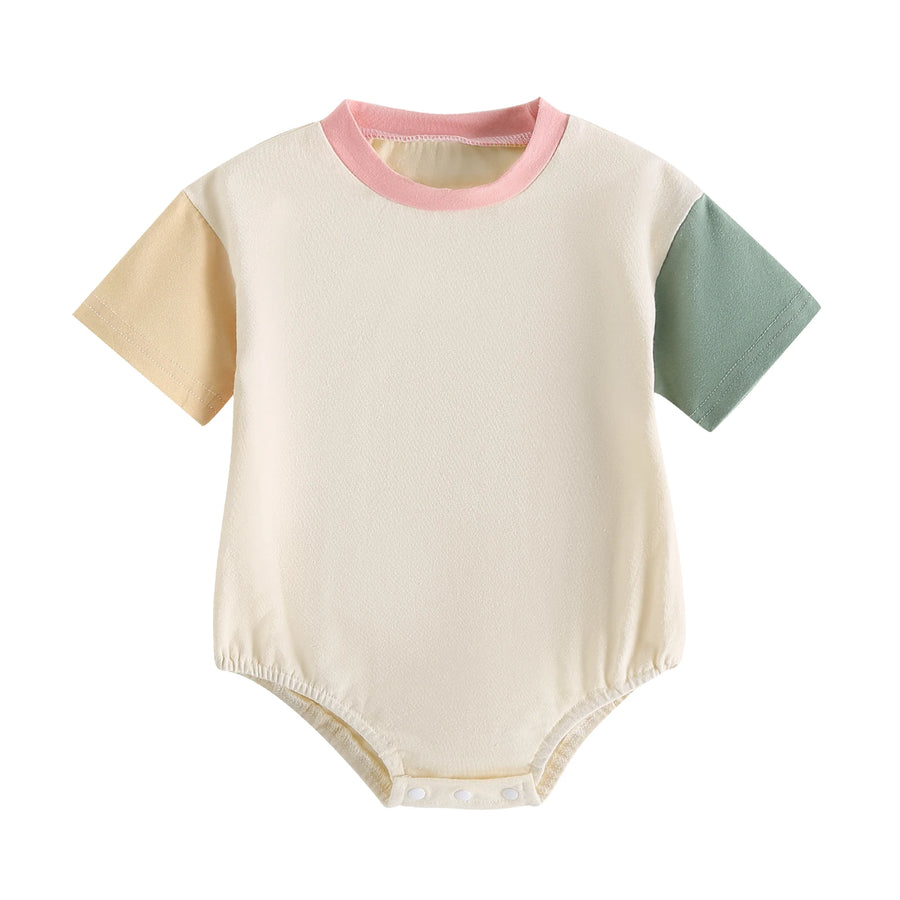 Contrast Color Romper for Babies
