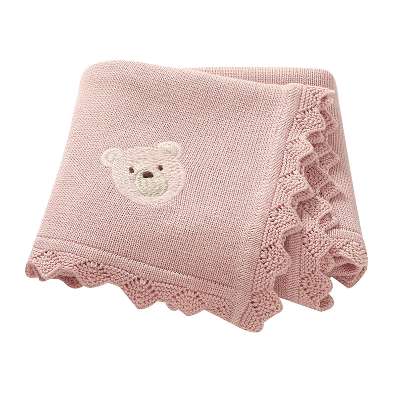 Knitted Bear Cartoon Baby Blanket, product view 10