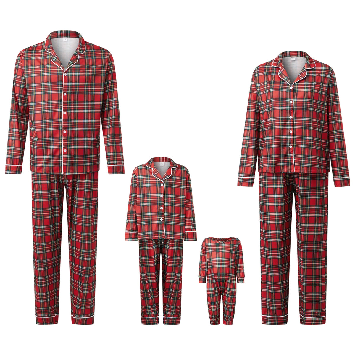 Baby Red Tartan Christmas Romper