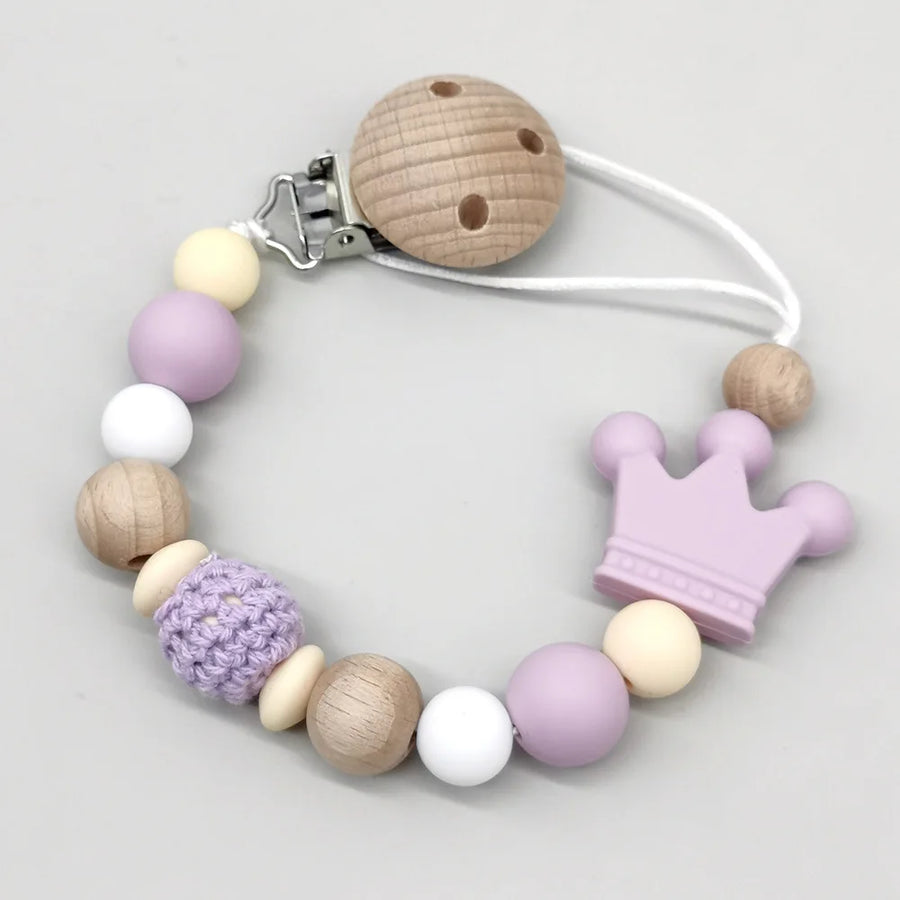 Wooden Bead Pacifier Clip, product view 6