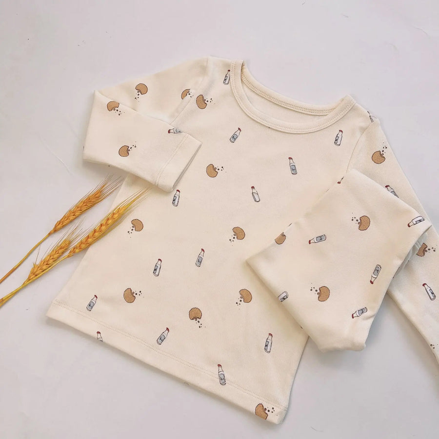 Floral Print Baby Pajama Set label
