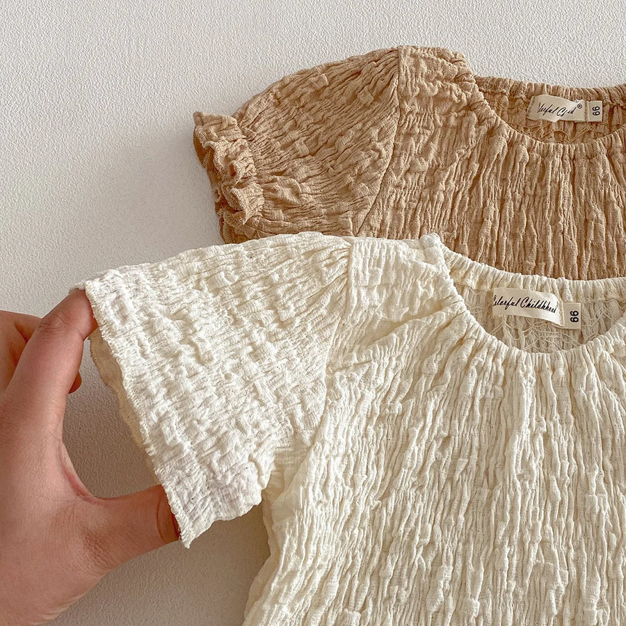 Wrinkle Puff Sleeve Bodysuit, product view 4