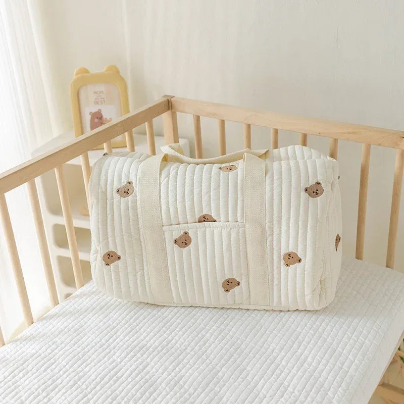 Embroidered Large Capacity Diaper Bag