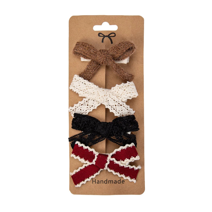 Lace Trim Hair Bow Set, product view 12