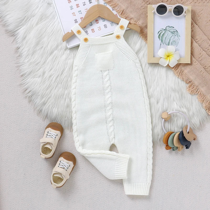 Hearthside Cable Knit Overall Romper