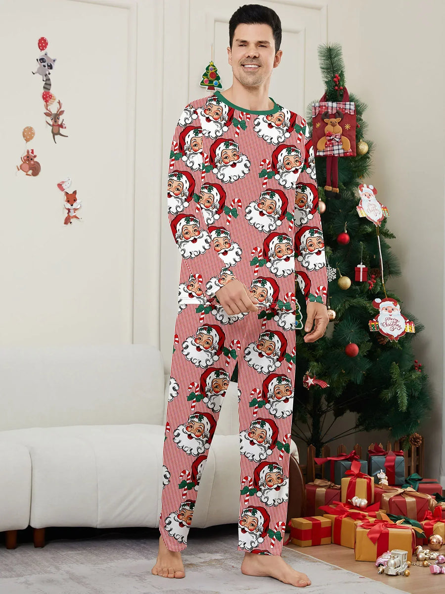 Santa Allover Print Family Christmas Pajamas
