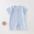 Lou Textured Summer Romper - Blue