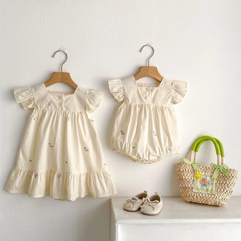 Embroidered Romper Set, product view 3