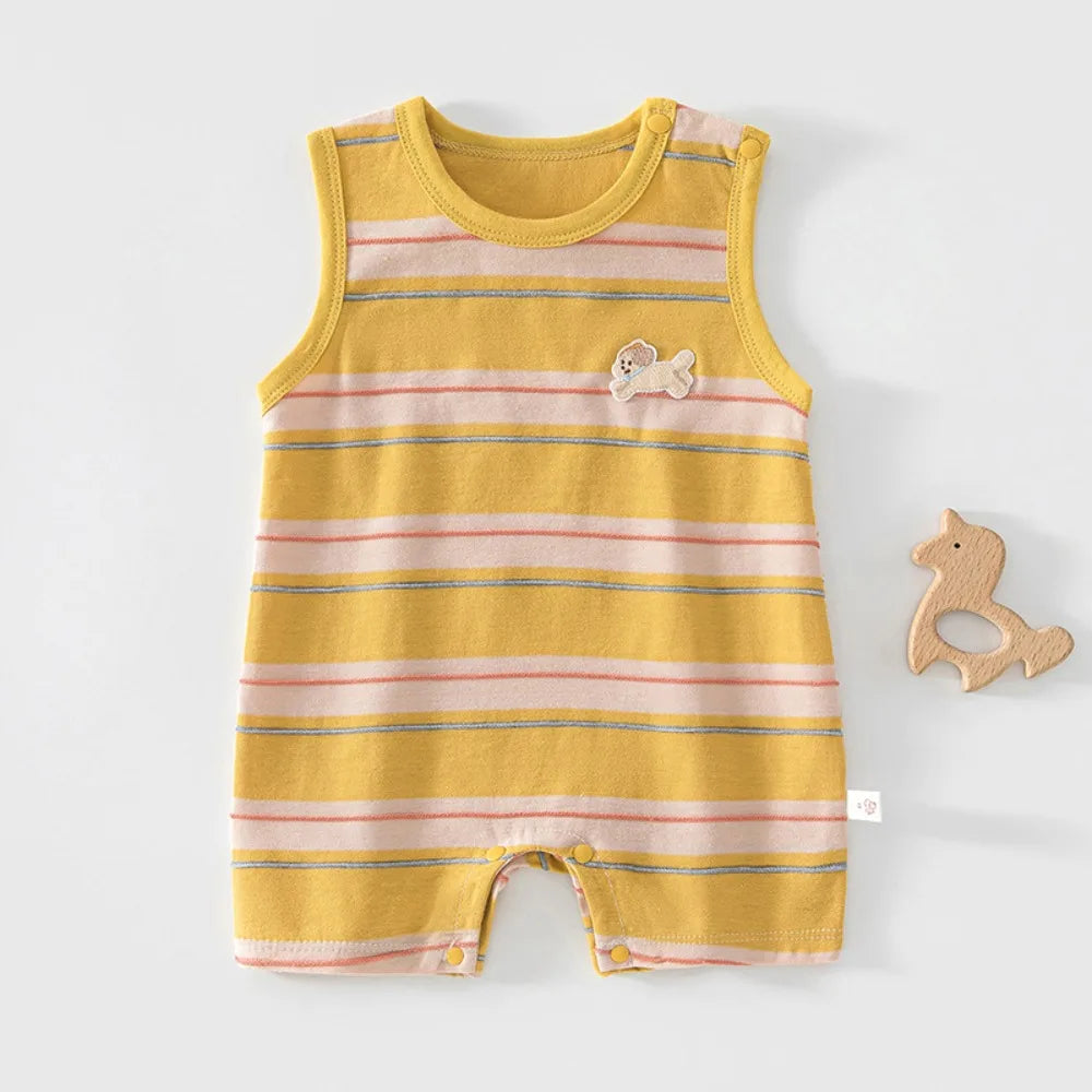 Summer Sleeveless Striped Baby Romper