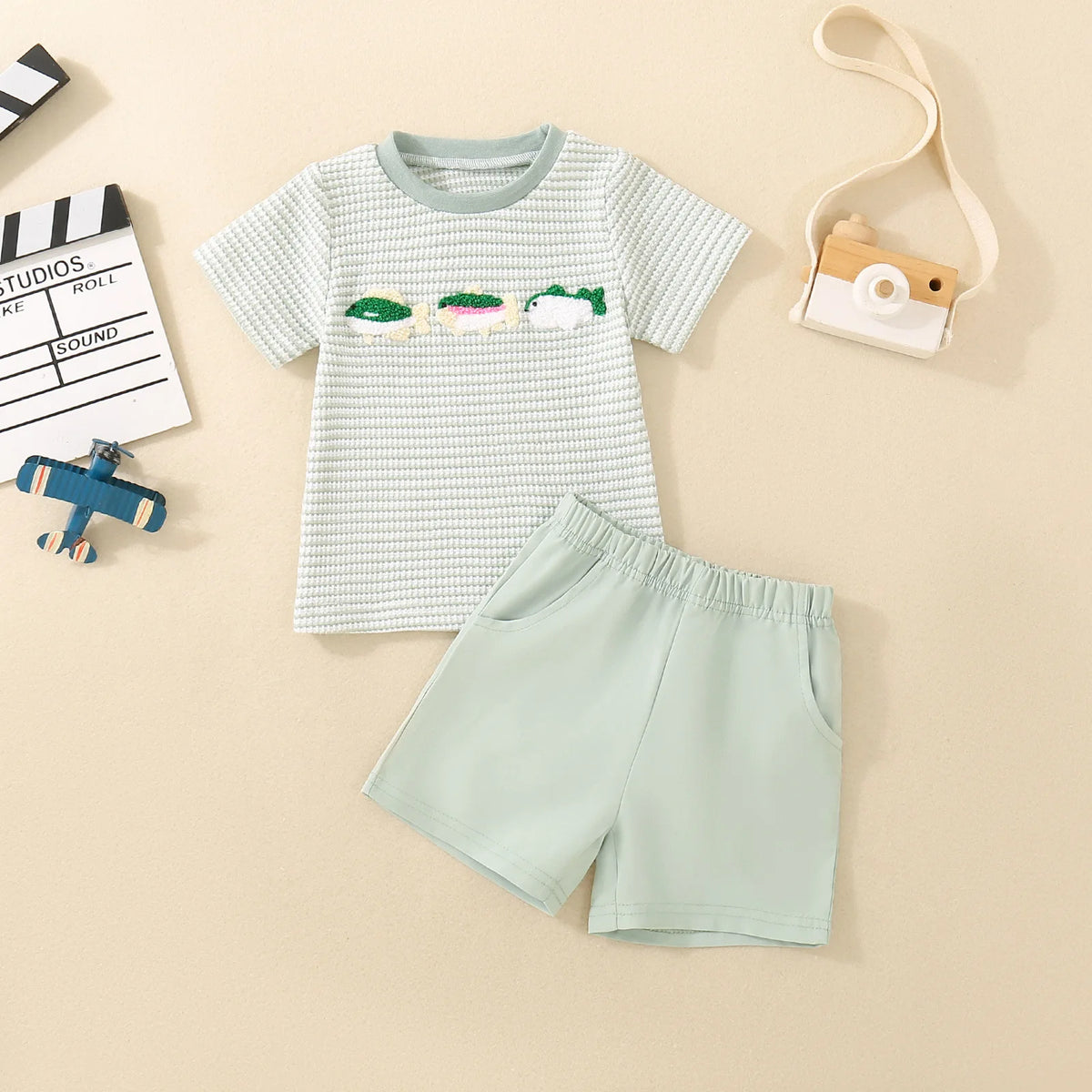 Petits Poissons Tee & Shorts Set – product view