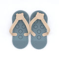 Silicone flip-flop teether for baby soothing gums