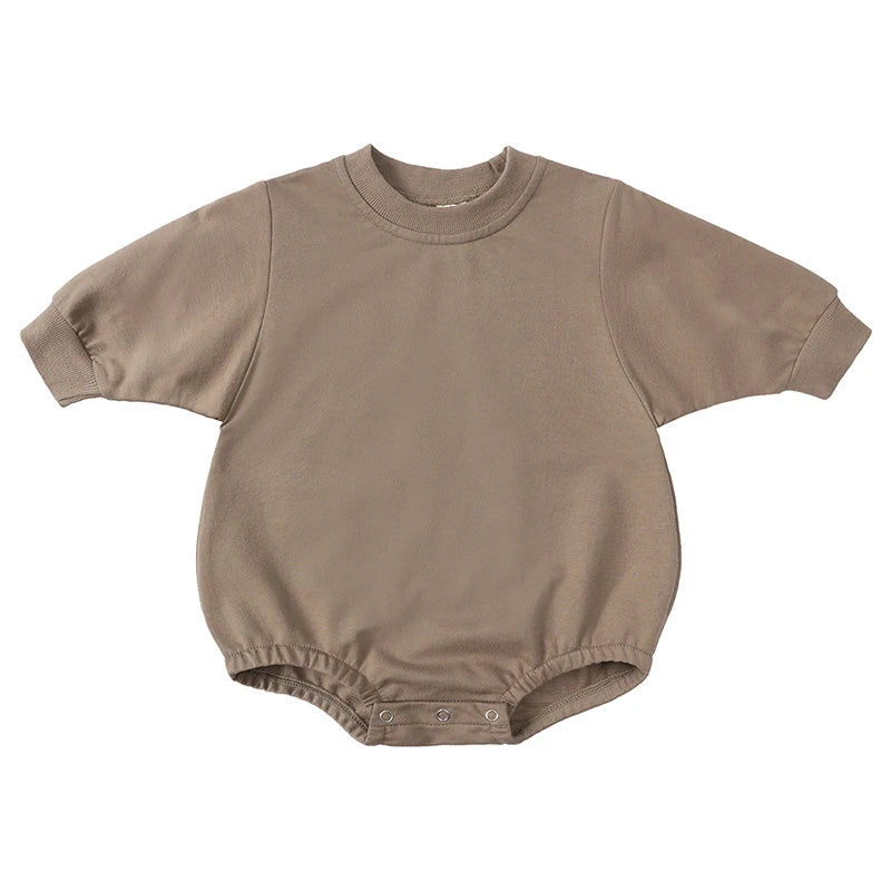 Cotton Baby Romper Bodysuit in French Terry Fabric