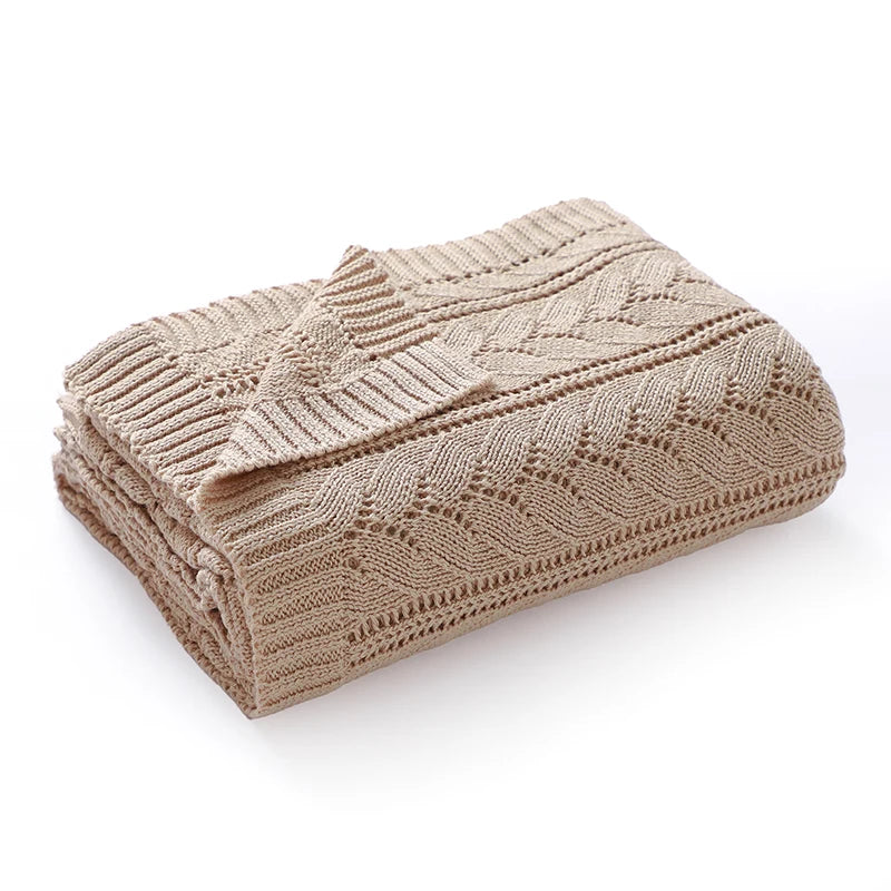 Knitted Cotton Baby Swaddle Blanket