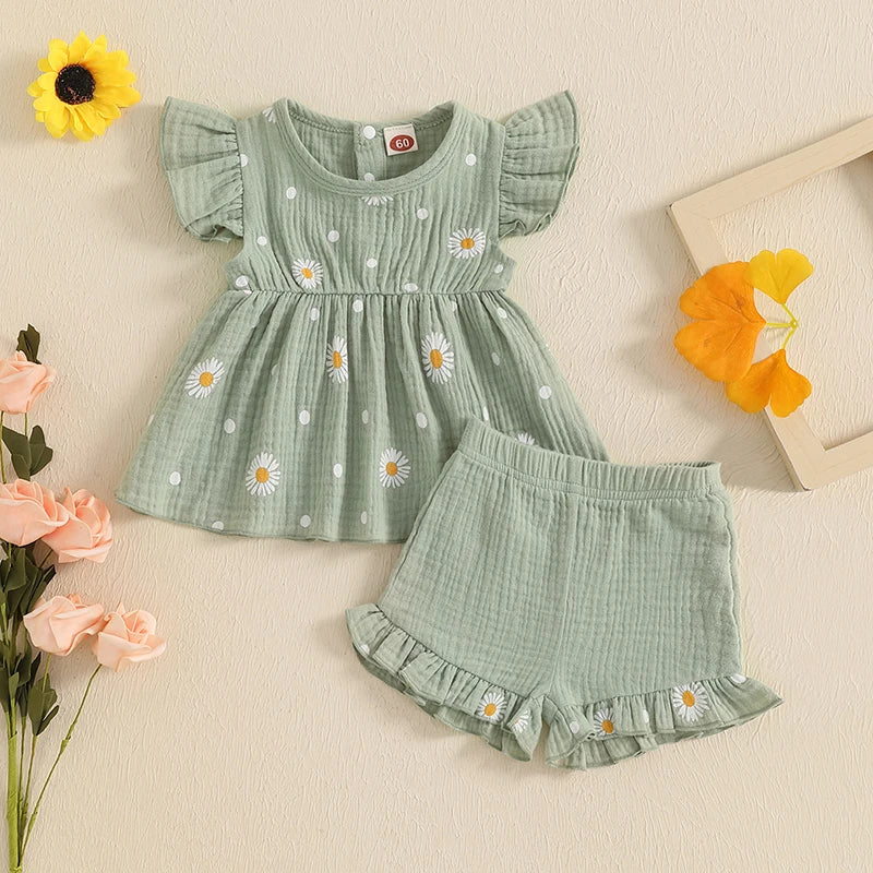 Marguerite Ruffle Top & Shorts Set – detail 2