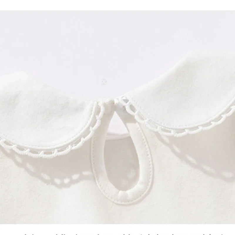Back keyhole detail on the Petite Fleur Peter Pan bodysuit