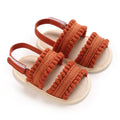 Classic style baby sandals in soft colors