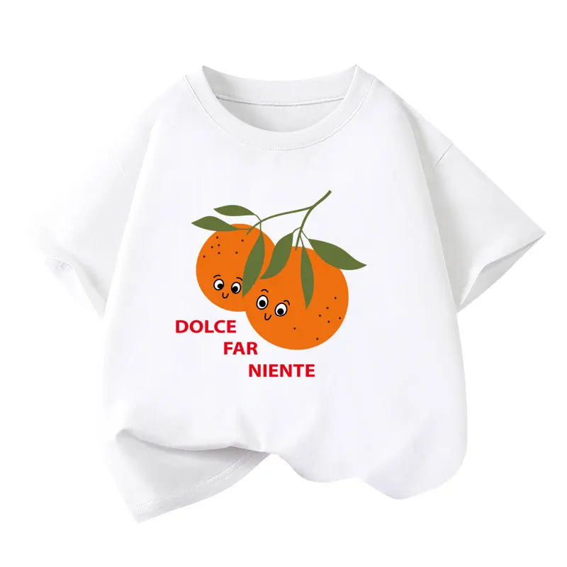 Kids’ Cotton-Blend Graphic School Tee – Brights