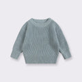 Soft Knit Cotton Sweater - Pale blue