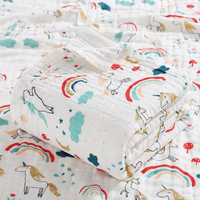 Breathable Six-Layer Muslin Blanket