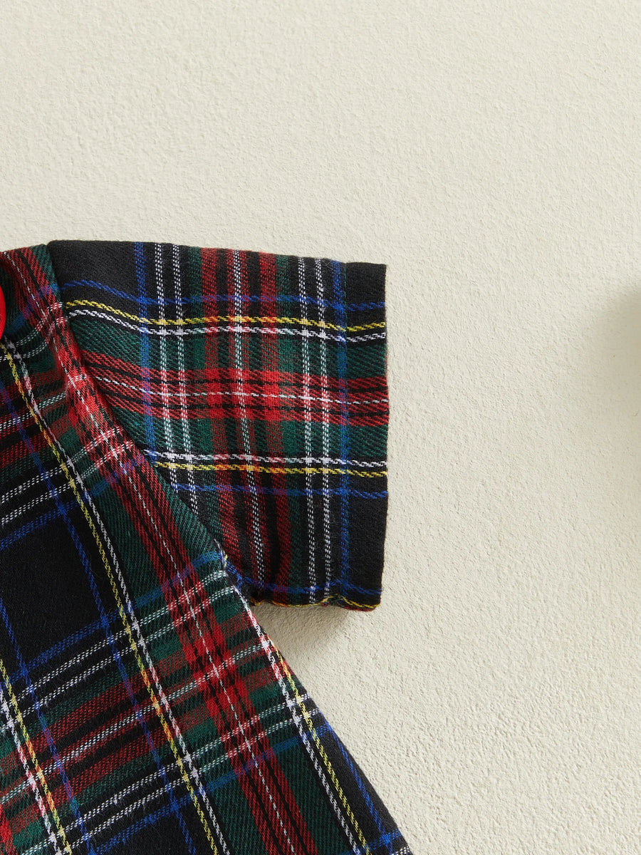 Holiday Plaid Short Pajama Set