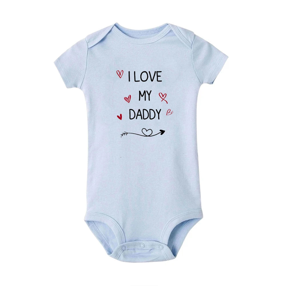 Front view of I Love My Daddy Romper