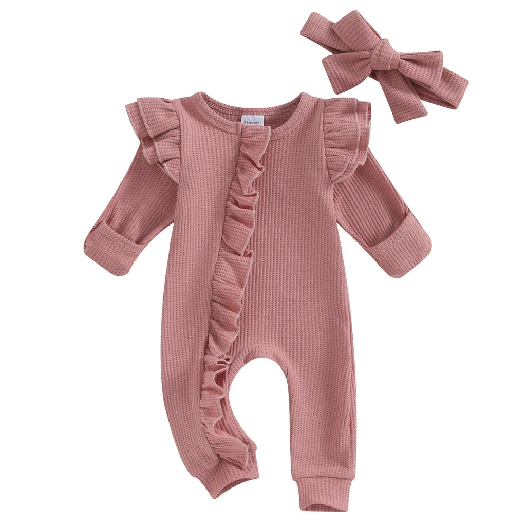 Snowberry Ruffle Bow Romper