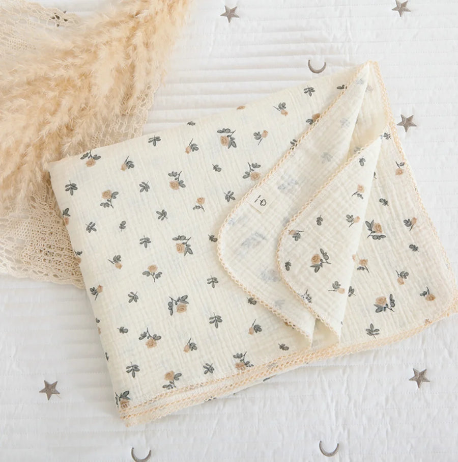 Muslin Floral Baby Blanket, product view 10
