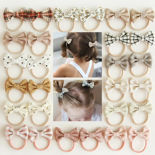 Elastic Bow Hair Tie for Girls