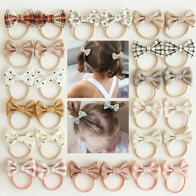 Elastic Bow Hair Tie for Girls
