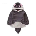 Brown wolf animal hoodie costume with ears and tail