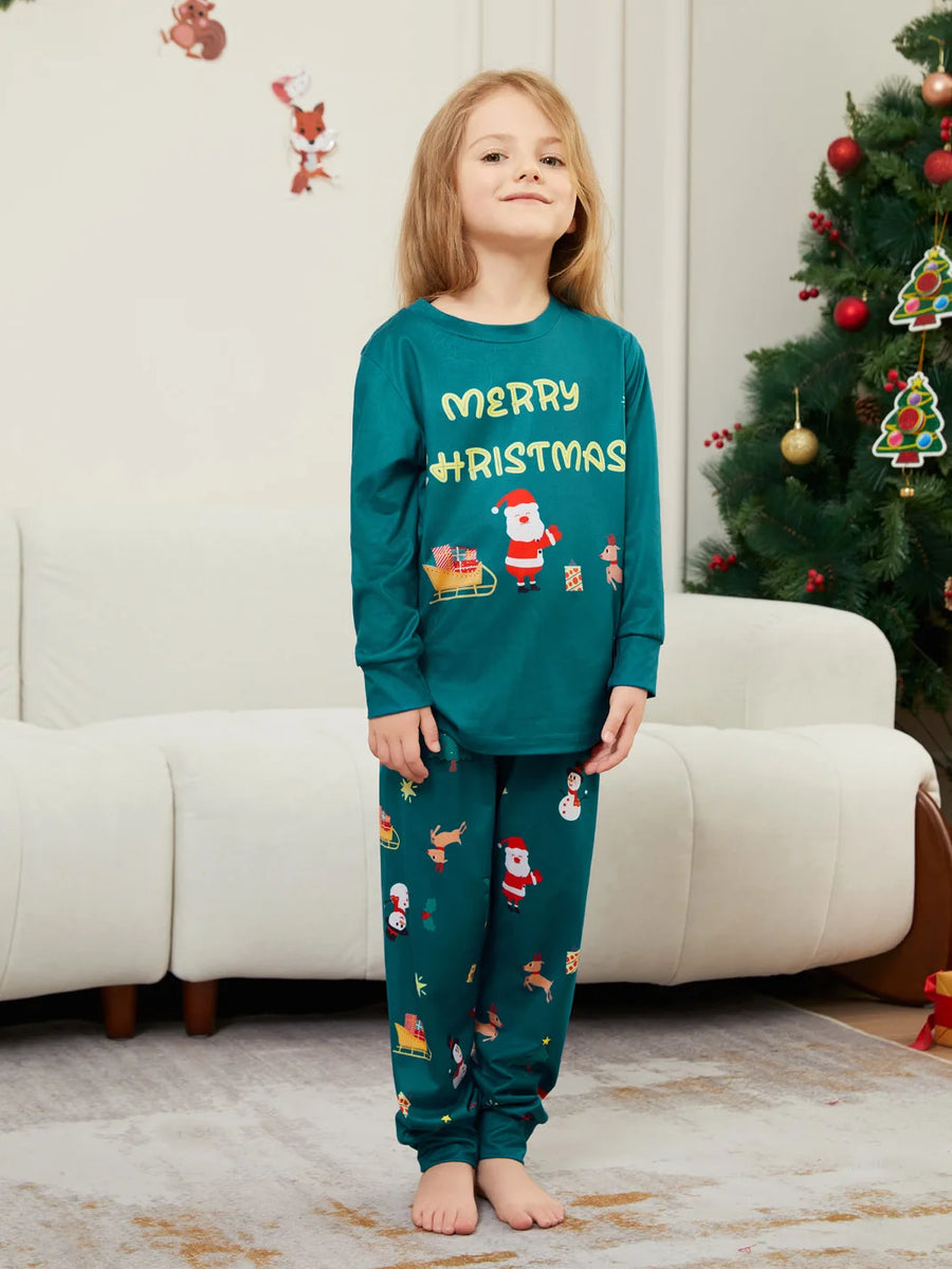 Merry Christmas Green Family Pajamas