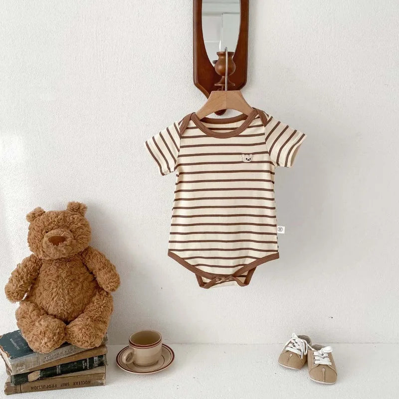 Striped Bear Romper