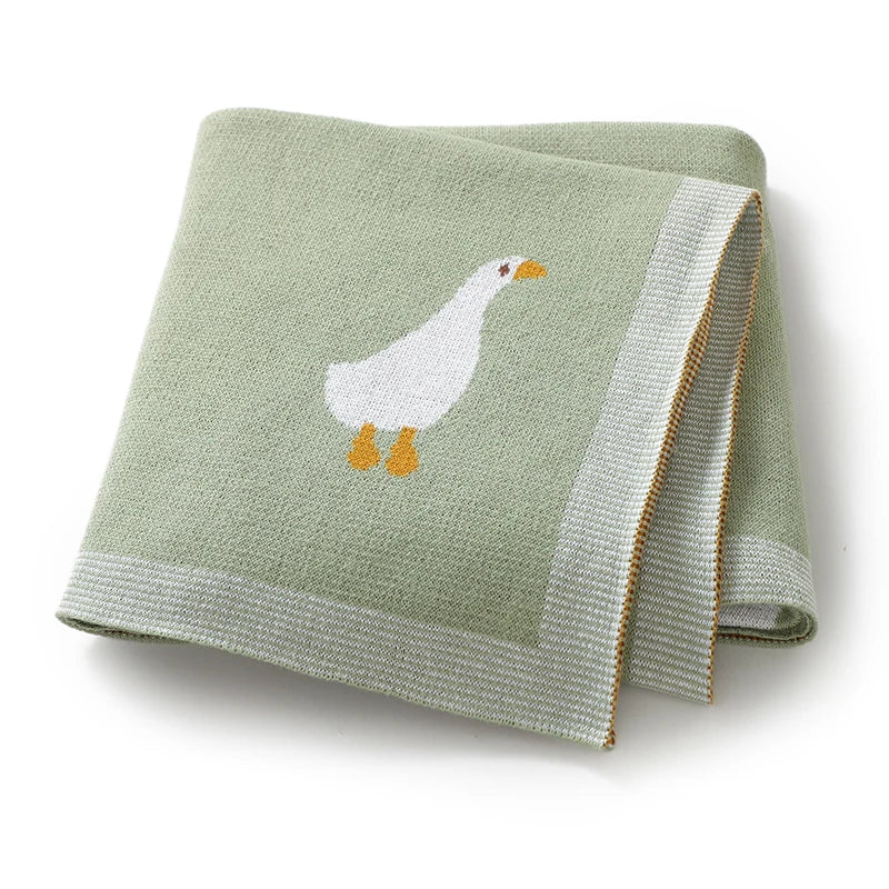Cartoon Plaid Baby Blanket