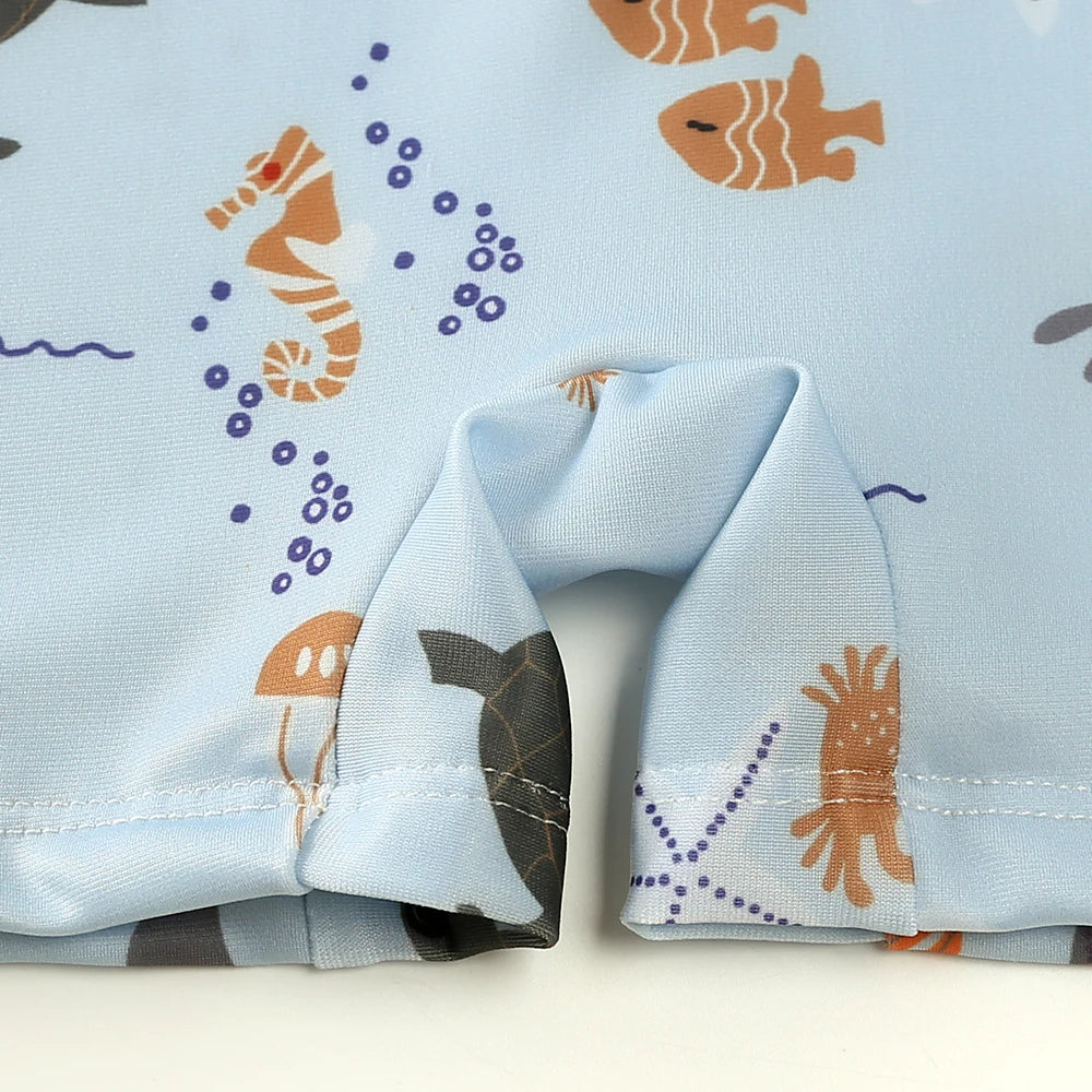 Sunlit Swim Romper - Ocean