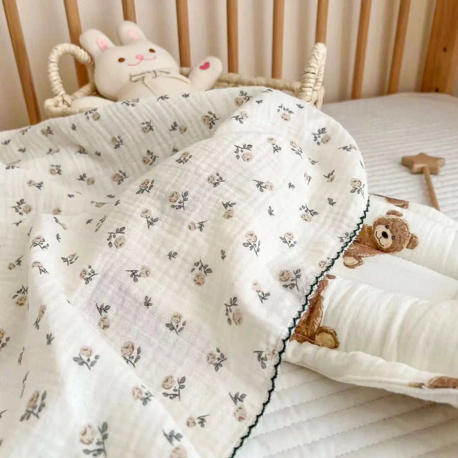 Muslin Floral Baby Blanket, product view 6