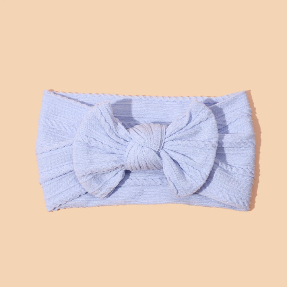 Bow Print Baby Headband Set