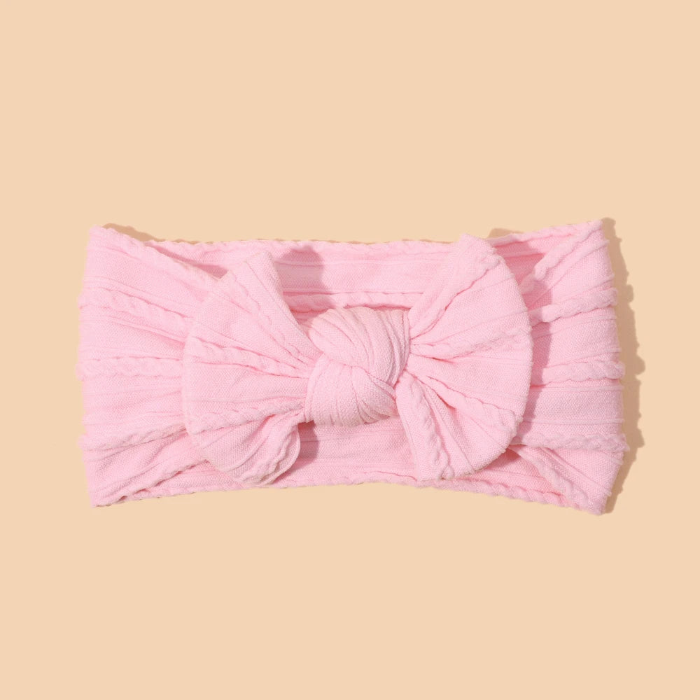 Bow Print Baby Headband Set