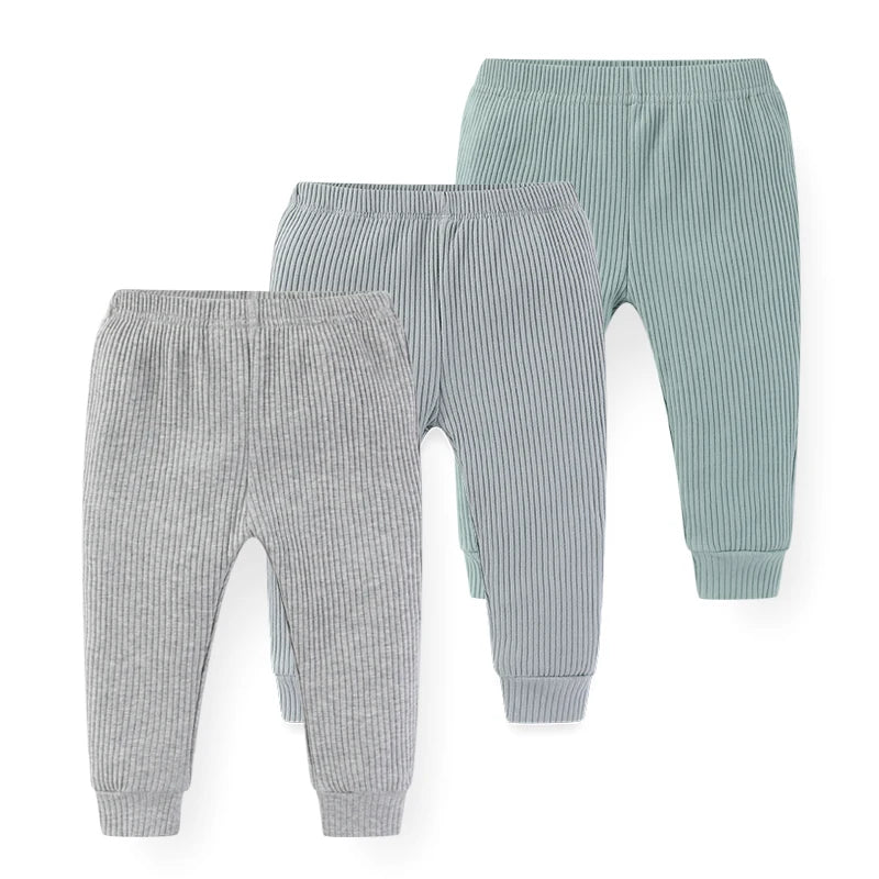 Solid Cotton Baby Pants Set, product view 2