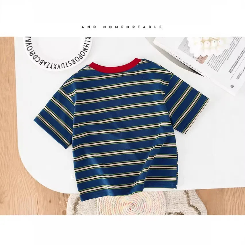 Lucien Summer Stripe Tee, detail 2