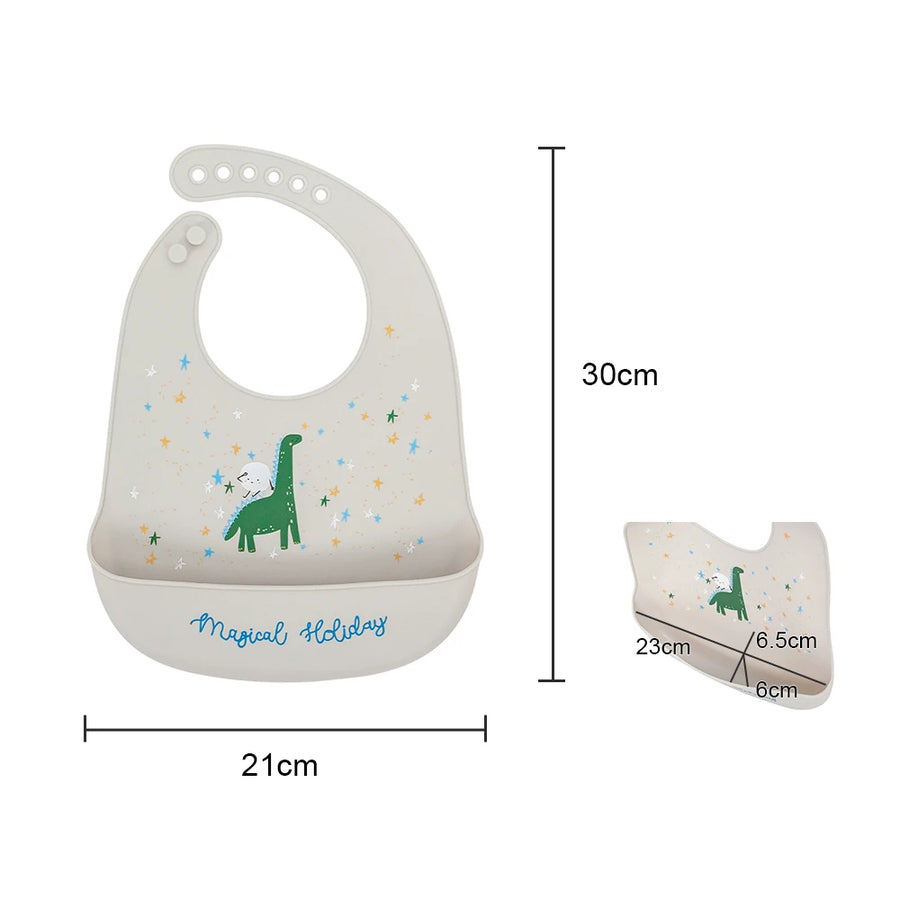 Cartoon Silicone Waterproof Baby Bib, product view 2