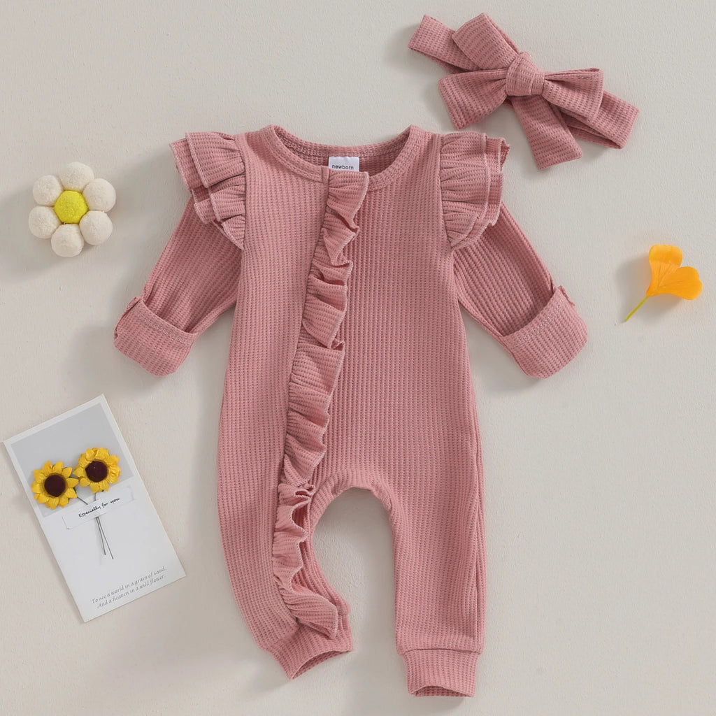 Snowberry Ruffle Bow Romper