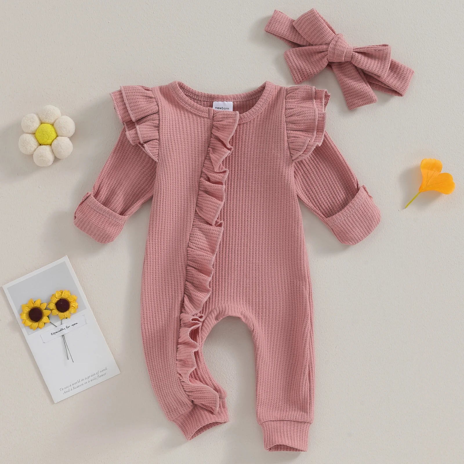 Snowberry Ruffle Bow Romper