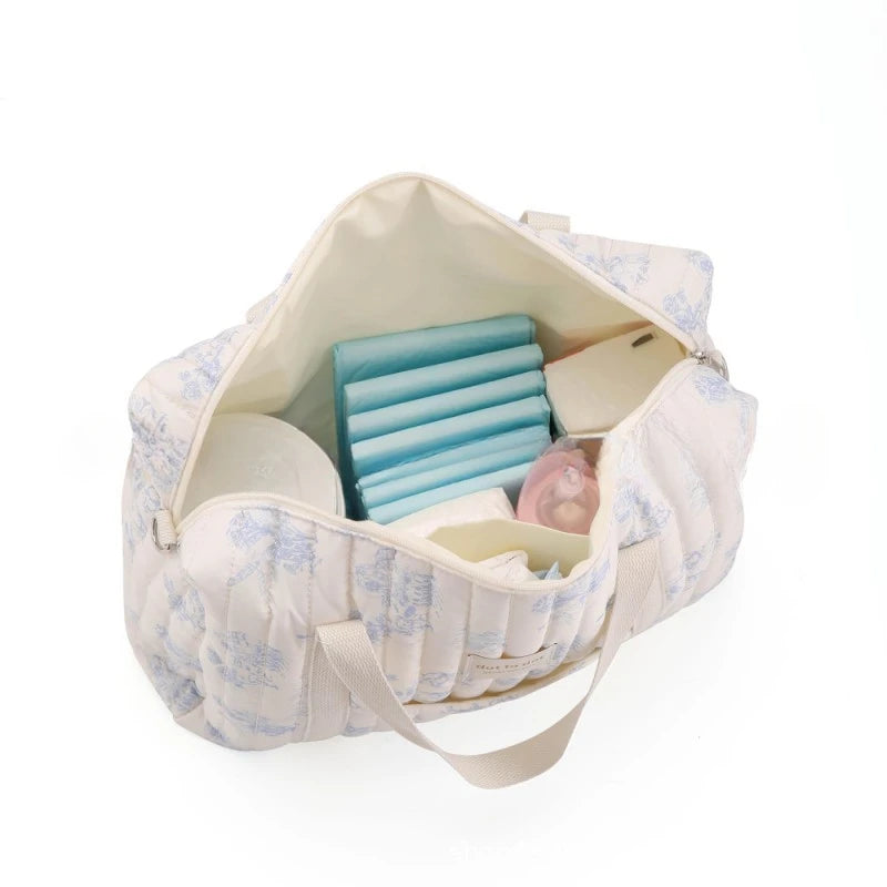 Floral Print Mommy Tote Bag