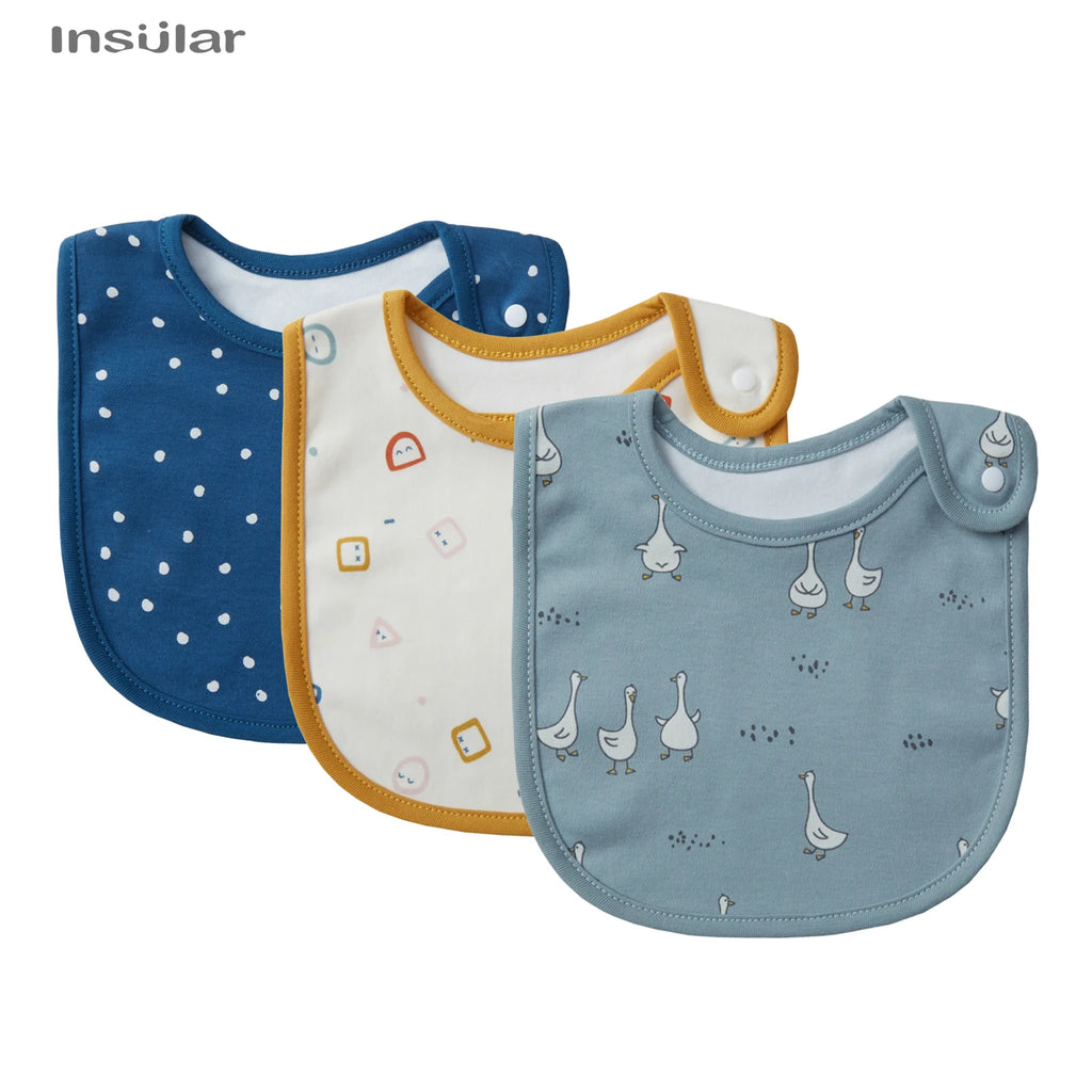 Everyday Cotton Bib Set – 3 Pack - Swans