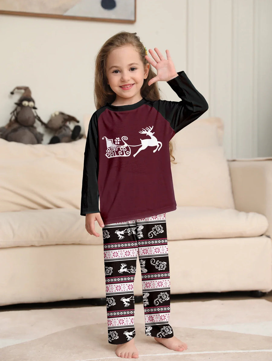 Cranberry Reindeer Family Christmas Pajamas