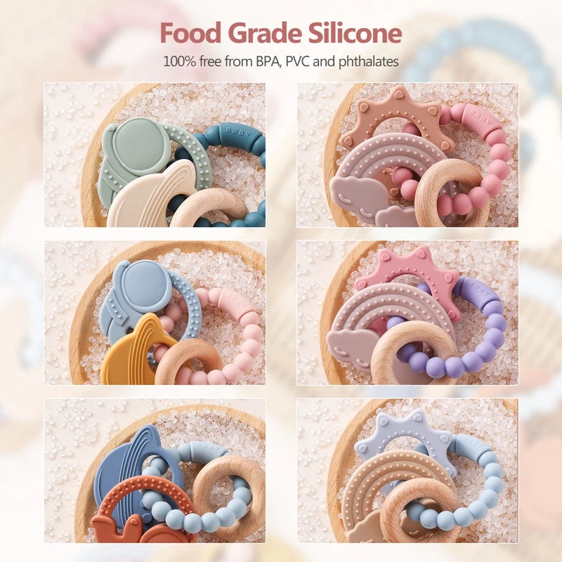 Silicone Planet Teether Bracelet, product view 4