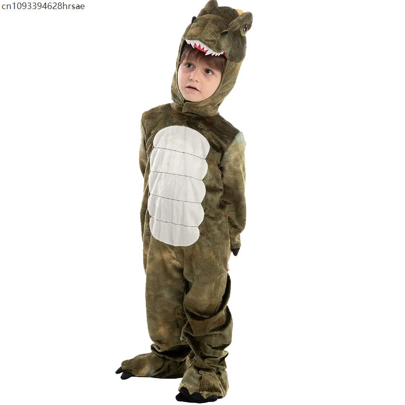 Rêve de Touraine Dino Hooded Romper Costume
