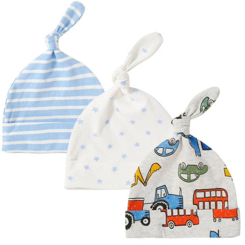 Cotton Cartoon Baby Cap Set