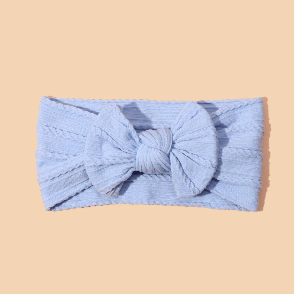 Bow Print Baby Headband Set